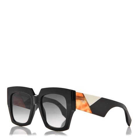 fendi ff 0263 s|FENDI Facets Square Sunglasses FF 0263/S Black.